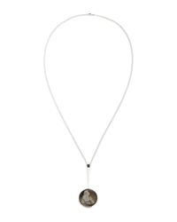 J.W.Anderson | Metallic Palladium Spoon Pendant With Iron Pyrite Stone | Lyst