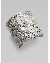Buccellati | Metallic Sterling Silver Vine Leaf Cuff Bracelet | Lyst