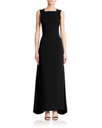 Antonio Berardi | Black Cady Cape-back Gown | Lyst