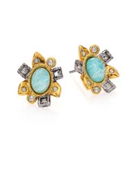 Alexis Bittar | Blue Elements Moonlight Amazonite & Crystal Mosaic Doublet Earrings | Lyst