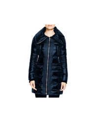 BCBGMAXAZRIA | Blue Long Quilted Coat | Lyst