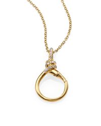 Ippolita | Metallic Lollipop Mother-of-pearl, Clear Quartz & 18k Yellow Gold Initial Charm | Lyst