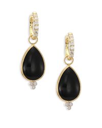 Jude Frances | Metallic Provence Onyx, Diamond & 18k Yellow Gold Large Pear Earring Charms | Lyst
