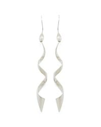 Eddie Borgo | Metallic Swirl Ribbon Earrings | Lyst