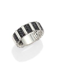 John Hardy | Metallic Bedeg Sterling Silver & Black Sapphire Ring for Men | Lyst
