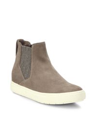 VINCE | Gray Newlyn Suede High-top Sneakers | Lyst