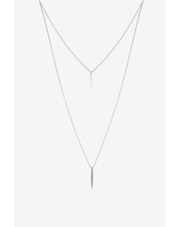 French Connection | Metallic Row Delicate Spike Necklace | Lyst