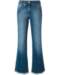 Sonia rykiel Frayed Bootcut Jeans in Blue | Lyst