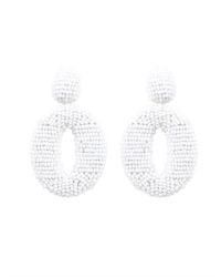 Oscar de la Renta | White Oscar O Earring | Lyst