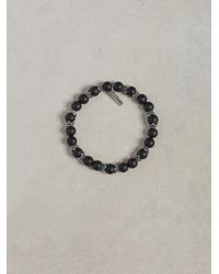 John Varvatos | Black Onyx & Silver Bracelet for Men | Lyst