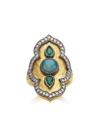 Arman Sarkisyan | Green Tsavorite and Opal Ring | Lyst