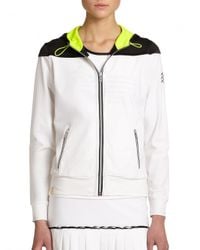 Monreal London | White Relaxed Hooded Zip-up Jacket | Lyst