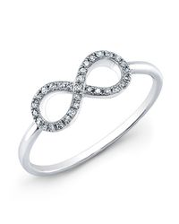 Anne Sisteron - 14kt White Gold Diamond Small Infinity Ring - Lyst