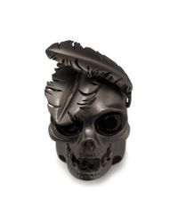Alexander McQueen | Black Feather Skull Ring | Lyst