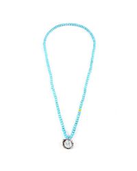 Lulu Frost - Blue G. Frost Beaded Tri-nation Wax Seal Pendant - Lyst