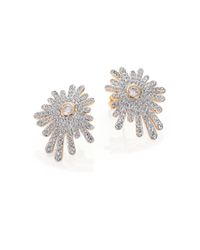 Adriana Orsini | Metallic Starburst Button Earrings | Lyst
