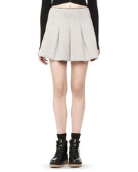 Alexander Wang | Natural Scuba Pleated Skirt | Lyst