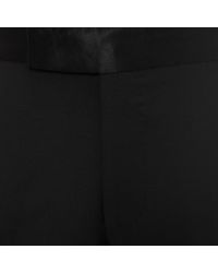 Alexander McQueen | Black Velvet Trim Trouser for Men | Lyst