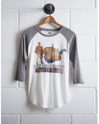 Tailgate White Women's Wvu Baseball Shirt
