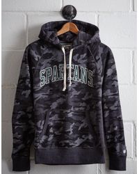 Tailgate Multicolor Men's Michigan State Camo Popover Hoodie for men