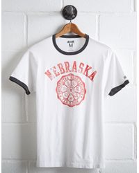 Tailgate White Men's Nebraska Cornhuskers Ringer T-shirt for men