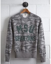 Tailgate Gray Men's Michigan State Camo Sweatshirt for men