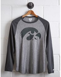Tailgate Gray Men's Iowa Hawkeyes Baseball Shirt for men