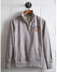Tailgate Gray Men's Michigan Half-zip Fleece Popover for men