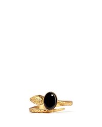 Ela Stone | Metallic 'serpent' Oval Stone Spiral Ring | Lyst