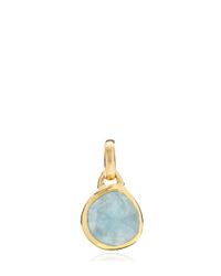 Monica Vinader | Blue Mini Siren Bezel Pendant | Lyst