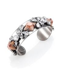 DANNIJO | Metallic Nellie Ii Crystal Cuff Bracelet | Lyst