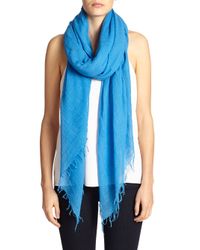 Chan Luu | Blue Cashmere & Silk Scarf | Lyst