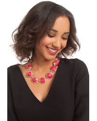 Trina Turk | Purple Lg Round Set Stones In Crystal Bezel-ann | Lyst