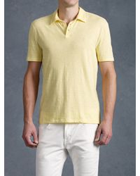 John Varvatos | Yellow Peace Polo for Men | Lyst