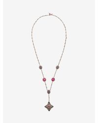 Alexander McQueen - Metallic Jewelled Bullet Pendant Necklace - Lyst