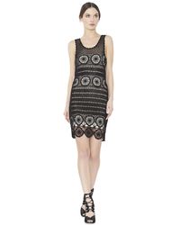 Alice + Olivia - Black Jeannette Scoopneck Dress - Lyst