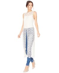 Alice + Olivia | White Gretchen Long Front Slit Tunic | Lyst