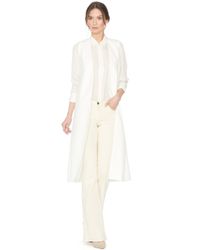 Alice + Olivia - White Suzette Collarless Long Vest - Lyst