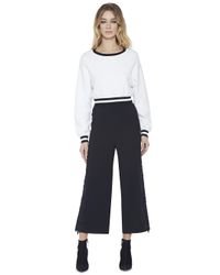 Alice + Olivia - Black Benny Side Cut Out Cropped Pant - Lyst