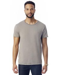 Alternative Apparel Gray Heritage Garment Dyed Crew T-shirt for men