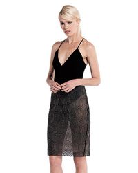StyleStalker - Loreto V Neck Bodysuit In Black - Lyst