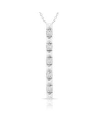 Anne Sisteron - Metallic 14kt White Gold Diamond Long Bar Necklace - Lyst