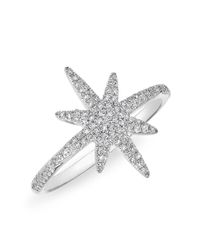 Anne Sisteron - Metallic 14kt White Gold Diamond Glimmer Star Ring - Lyst