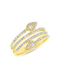 Anne Sisteron - Metallic 14kt Yellow Gold Diamond Viper Ring - Lyst