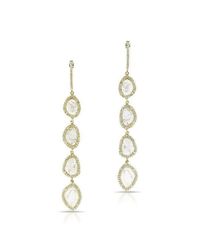 Anne Sisteron - Metallic 14kt Yellow Gold Quadruple Diamond Slice Earrings - Lyst