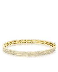 Anne Sisteron - Multicolor 14kt White Gold Half Pave Diamond Bangle - Lyst