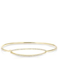 Anne Sisteron - 14kt Yellow Gold Diamond Open Oval Cuff Bracelet - Lyst