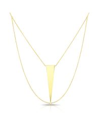 Anne Sisteron - 14kt Solid Yellow Gold Julia Triangle Necklace - Lyst