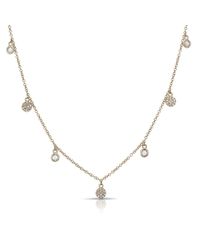 Anne Sisteron - Metallic 14kt Rose Gold Diamond Mini Disc Droplets Necklace - Lyst