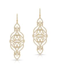 Anne Sisteron | Metallic 14kt Yellow Gold Diamond Manoir Diamond Earrings | Lyst